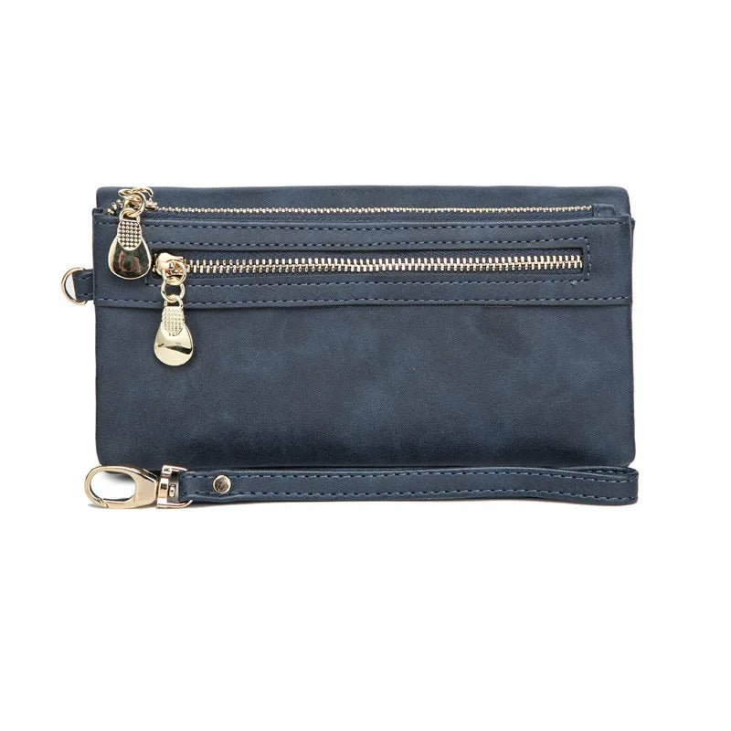 Fashion Zipper Purse Women's Wallets /Clutch Wallet Soft PU Leather Bag - silverfoxgoods